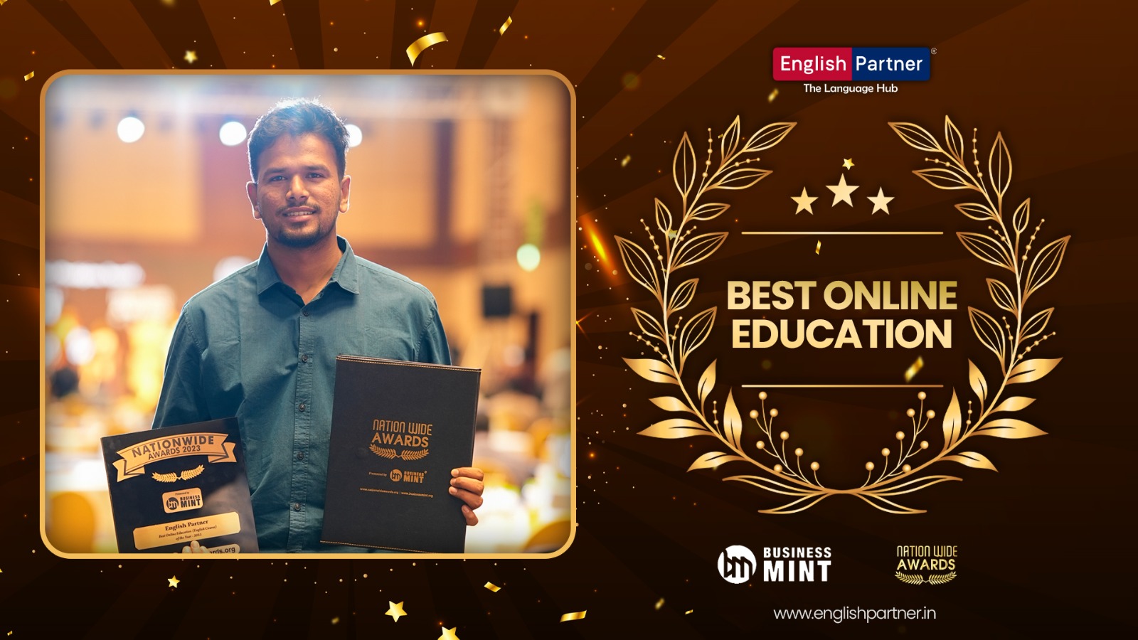 Best online education -2023 | English Partner Telugu | Business mint awards| Nationwide | Hyderabad