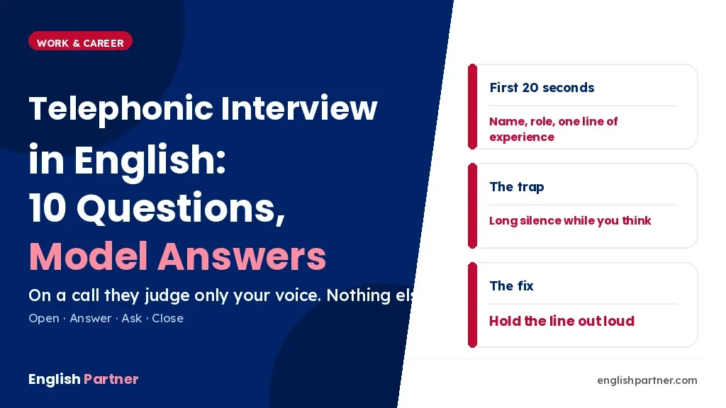 Telephonic interview in English – 10 questions with model answers